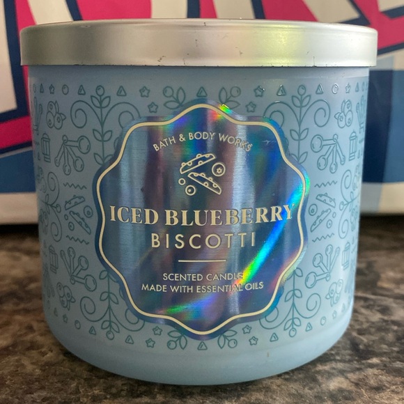 Bath & Body Works Other - Bath & Body Works Iced Blueberry Biscotti  3-Wick candles